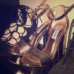 Steve Madden Rose Gold Platform Heels